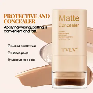 Double-headed two-in-one grooming concealer stick, high concealer power, Concealing dark circles, easy to cover moles, spots, dark circles, even skin tone without mask, formula waterproof and sweat-proof, Corrector Concealer, Matte Concealer