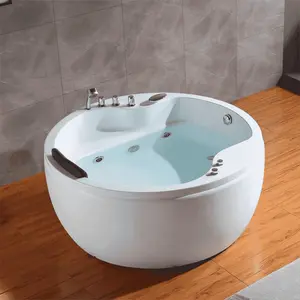 59" Freestanding Round Whirlpool Bathtub with Right Drain 59" Freestanding Round Whirlpool Bathtub with Right Drain