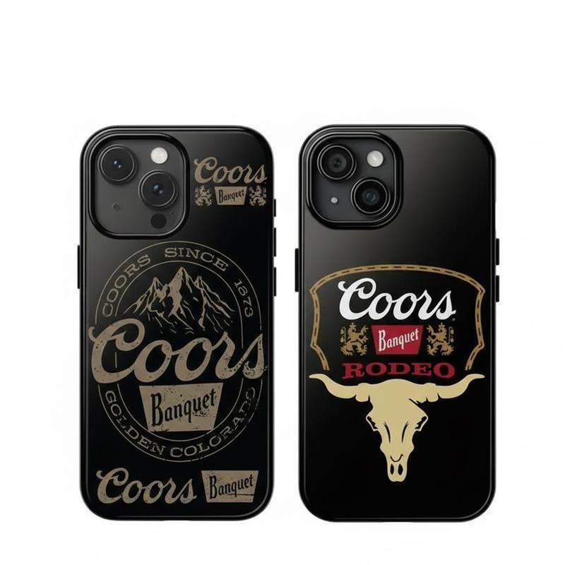 Black Coors Banquet Rodeo Phone Case for iPhone 17 16 15 14 13 12 11 Pro Max Plus, Vintage Cowboy Bull Skull Western Aesthetic, Cool Gift for Him 2026