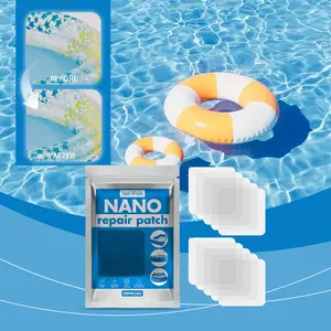 Jue-Fish Waterproof Tpu Repair Patches for Swimming Pools and Bounce Houses, Strong Adhesive for Inflatable Items, 10 Pack Fast Repairs