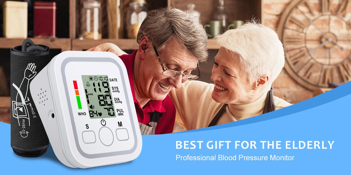 Digital Blood Pressure Monitor for Home Use, BP Machine with Extra Large LCD Screen & Easy-to-Read Backlight, High-Accuracy Accurate Upper Arm Cuff Smart Heart Rate Monitor for Elderly