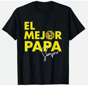 El Mejor Papa Cute Father's Day Football Club Fans Signed Gift Unisex T-Shirt Cotton Man Menswear Soft