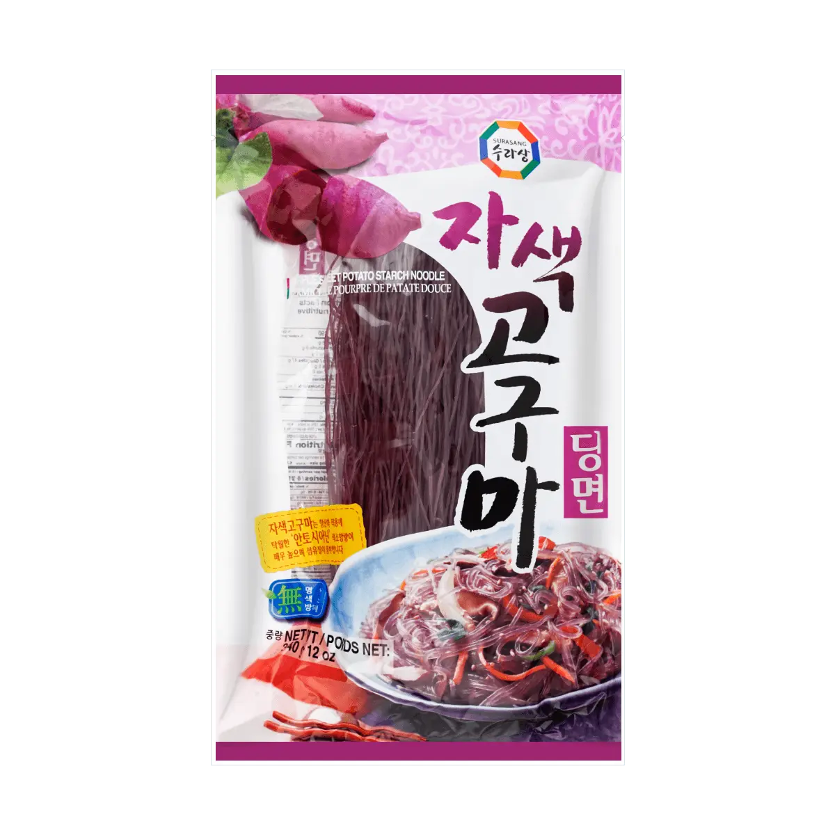 SURA Korean Sweet Potato Starch Noodles for Japchae & Hot Pot - 340g