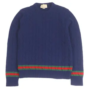 Pre-owned GUCCI Others Small Leather Goods Web line Cashmere Sweater