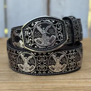 Centenario Belt in Silver for Men - Western Belts for Men
