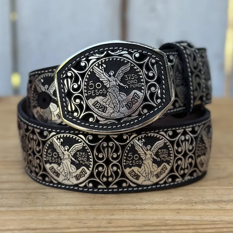 Centenario Belt in Silver for Men - Western Belts for Men