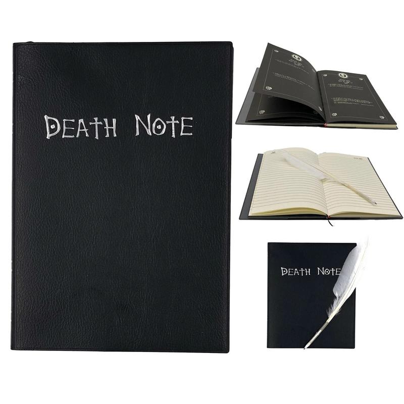 Death Note Cosplay Notebook with Feather Pen and Bookmark