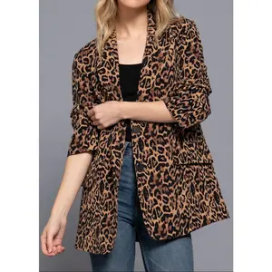 COLETTE ANIMAL PRINT BROWN BLAZER
