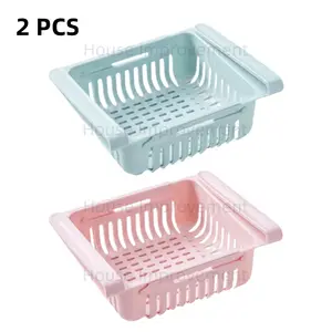 Retractable Multifunctional Tiered Refrigerator-Fridge Organizer Box Fresh Divider Layer Shelf Kitchen Storage Organizer