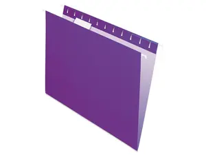 Pendaflex Essentials Colored Hanging Folders 1/5 Tab Letter Violet 25/Box 81611
