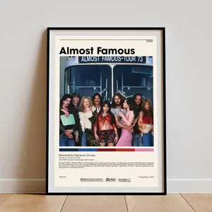 Almost Famous Poster | Cameron Crowe, Minimalist Movie Poster, Vintage Retro Art Print, Custom Poster, Wall Art Print, Home Decor Artistic Ornaments