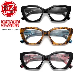 Retro Butterfly Reading Glasses, Square frame eyeglasses - Anti-Blue Light, Full-Frame Square Metal Hinge Design, 1.0X to 4.0 Magnification - Suitable for Men and Women, Gift for Mom and Elderly, Durable Butterfly-Shaped Glasses