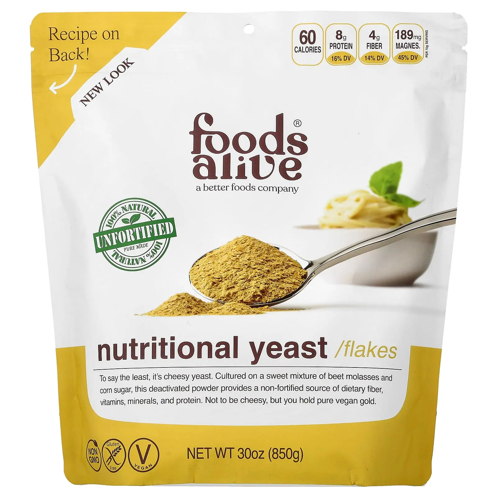 Foods Alive Nutritional Yeast Flakes, 30 oz (850 g)