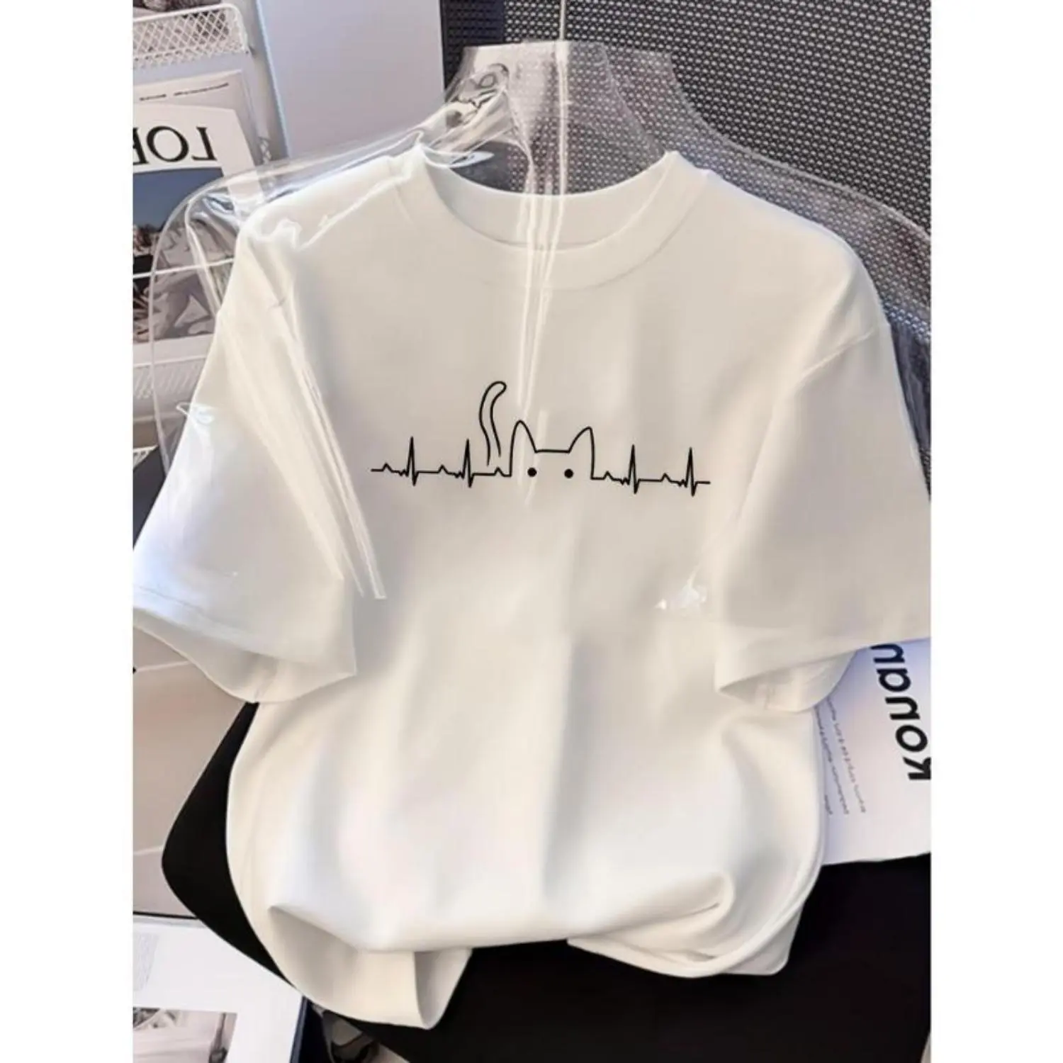 Solid Color Korean Style Minimalist Design T-shirt For Men Women Unisex Casual Breathable Fabric Soft Day Womenswear Top Thick Summer Tshirt Streetwear - Cotton