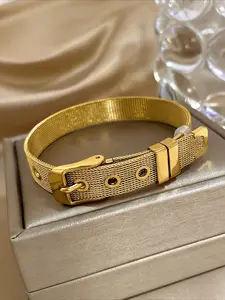 1 Piece of Fashionable and Simple Steel Belt Mesh Bracelet, Unisex Personalized Creative Watch with Bracelet, Casual and Versatile Couple Bracelet Gift