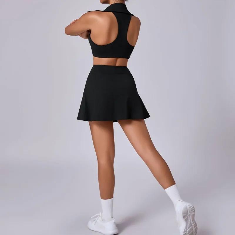 Seamless Tennis Skirt Set – Quick-Dry Workout Outfit