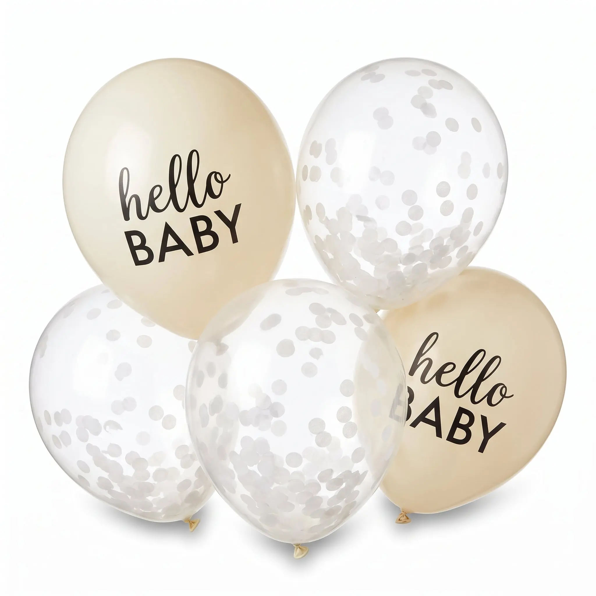Ginger Ray "Hello Baby" Latex Balloons for Baby Shower