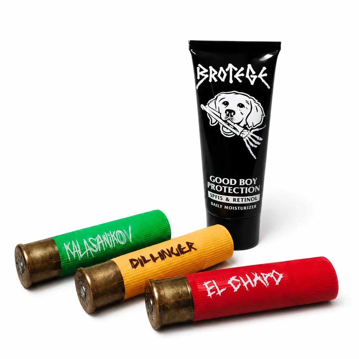 Brotege Good Boy Protection Daily Moisturizer + Shotgun Lip Balm 3-Pack