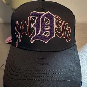 Dandy x Sad Boys Extssy Model G5 Hat for Friends and Family - Black with Purple and Pink Embroidery