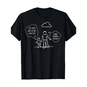 [100% Cotton] 100% Cotton Men'S Casual Graphic T-Shirt - Software Developer & Computer Engineer Humor Design Black with White Line Art Print Regular Fit Round Neck Machine Washable Fashionable Graphic Print T Shirt Same Style for Men And Women 2026 Summer