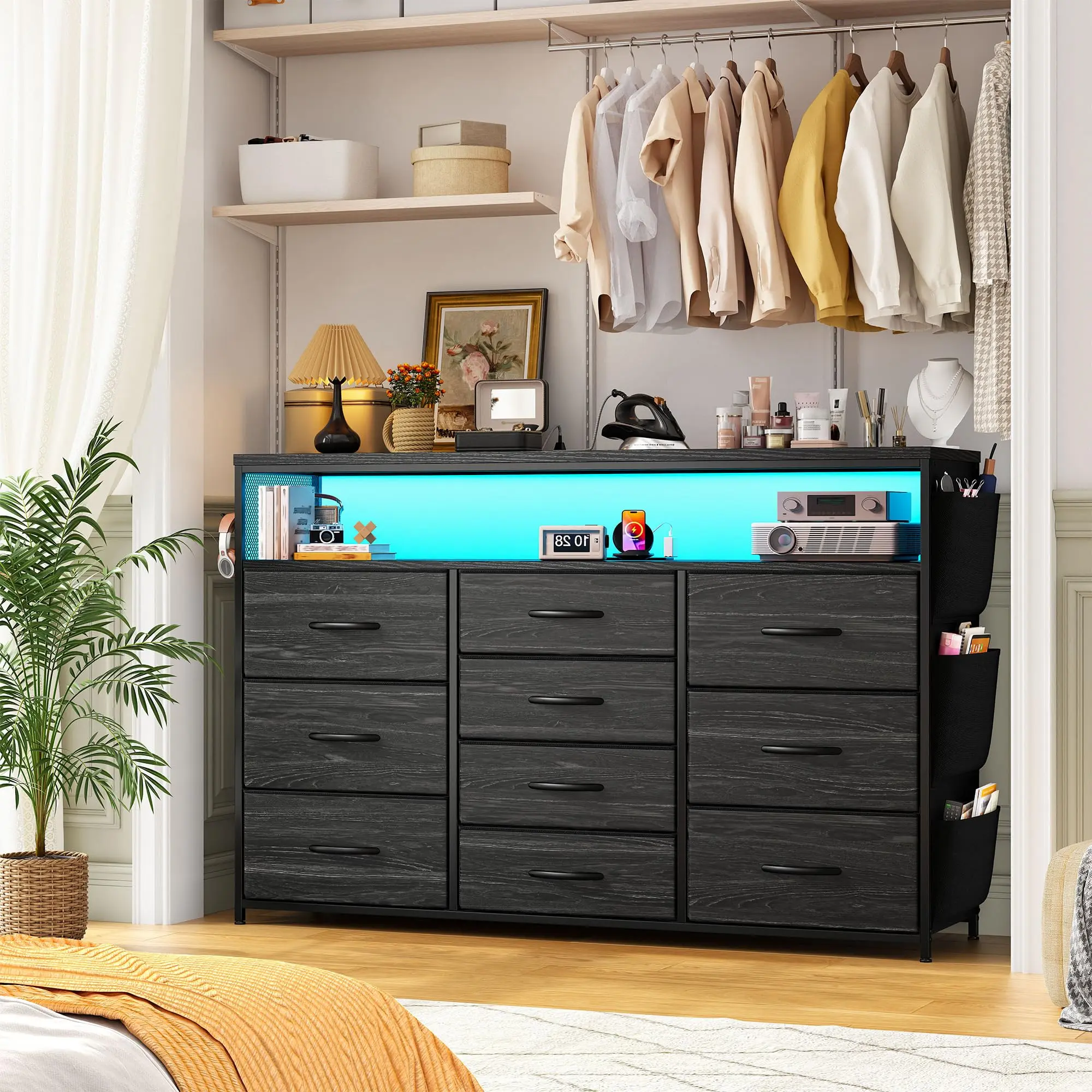 lightweight dresser Butler Specialty Lennon 6 Drawer Rounded Leg Dresser, Light Brown Each drawer can hold 8 6 Drawer Fabric Dresser with