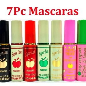 Apple Super Lash Mascara 7 pc - Authentic Apple Formula - Made in Mexico - Ideal for Makeup and Cosmetic Use