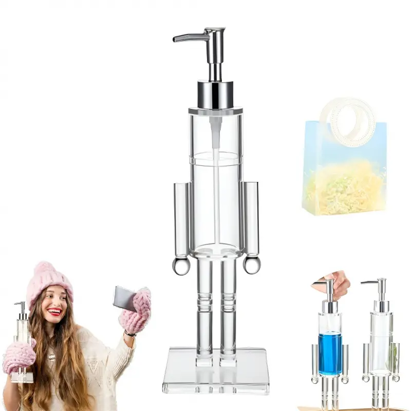 1pc Nutcracker Soap Dispenser, Manual Pump Dispensing Bottle, Travel Size Soap, Lotion or Facial Cleanser Container, Suitable for Kitchen, Bathroom and Office Holiday Gifts (Halloween, Christmas, Thanksgiving), Decorative Dispensing Bottle
