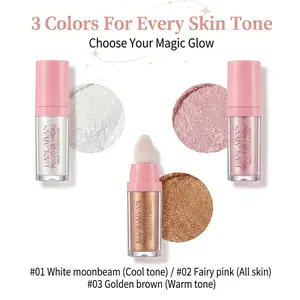 Shimmering Highlighter Powder with Soft Makeup Sponge Head Body Glitter High-Gloss Makeup Powder & Glitter Bar for Natural Brightening and Radiant Finish Party Cosmetic Beauty Product