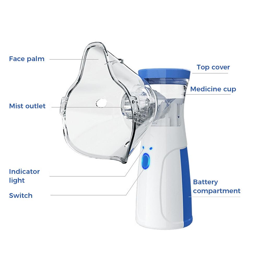 Rechargeable portable nebulizer accessories and design
