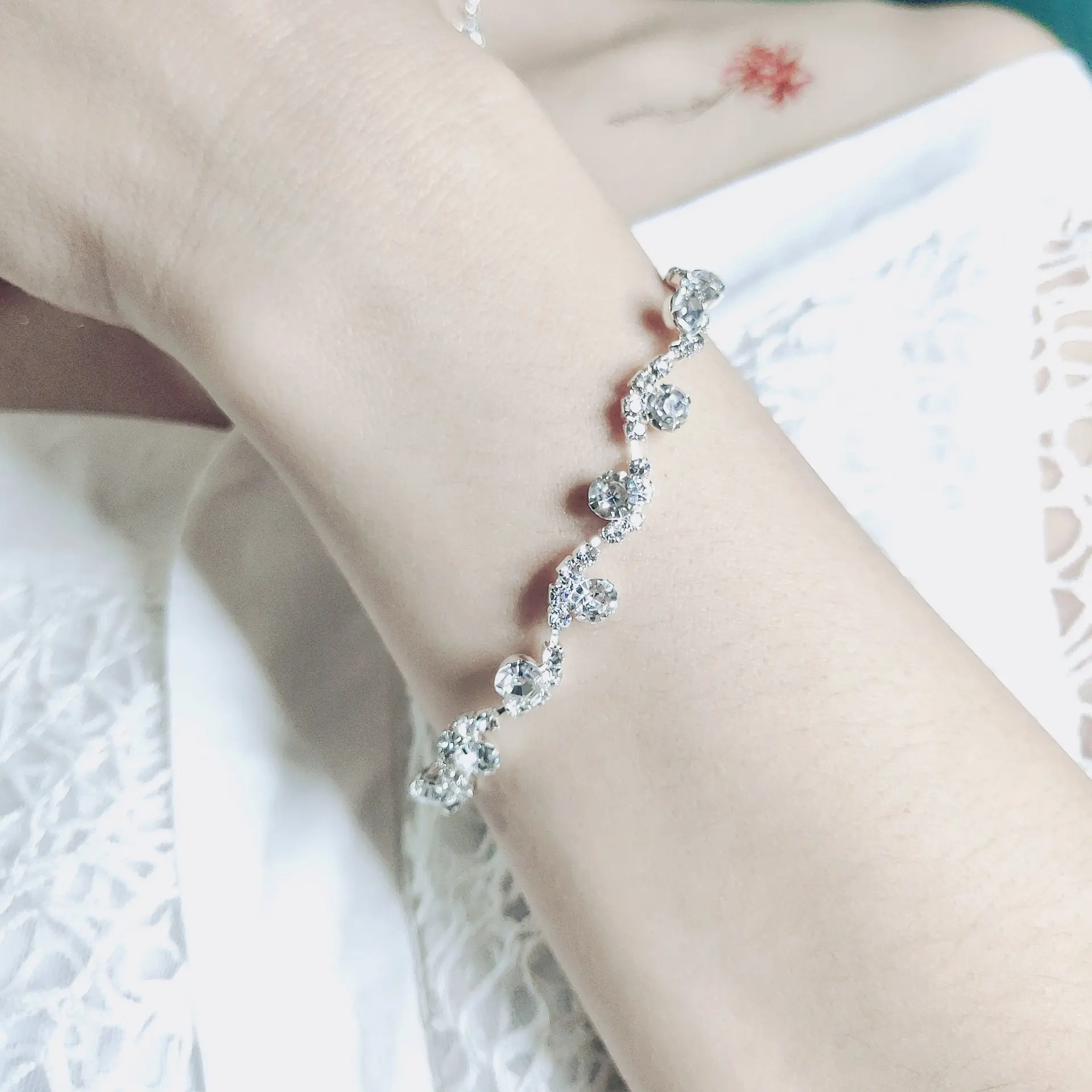 747 rhinestone bracelet