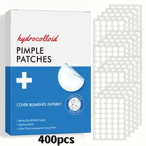 400 Invisible Transparent Hydrocolloid Acne Patches, Pimple Patches for Night Use, Discreet Edge Design for Flawless Skin, Safe and Portable Blemish Relief Care
