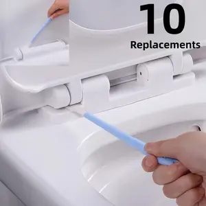 Disposable Replaceable Head Crevice Cleaner Brush, Multi-Purpose Detail Scrubber Set, Bathroom, Toilet, Kitchen, Living Room, Balcony, Blue