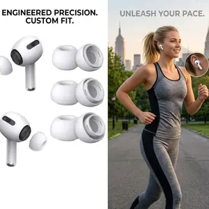 Replacement Ear Tips for AirPods Pro — Silicone Earbuds with Noise Reduction Fit & Storage Case, 3 Pairs