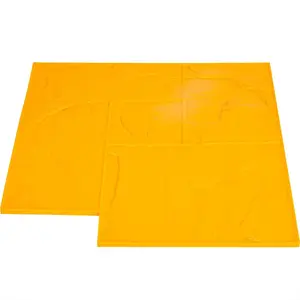 VEVOR Concrete Texturing Skin, 24x24 Concrete Stamps Mats Set, Polyurethane Concrete Stamping Mats, Slate Concrete Stamps, 4 PCS Realistic Concrete Texture Mat, Concrete Stamps for Walls/Floors