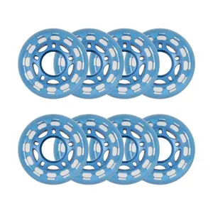 Player's Choice Roller Hockey Wheels - 5-Spoke Hub 60mm 78A Blue (8-Pack)
