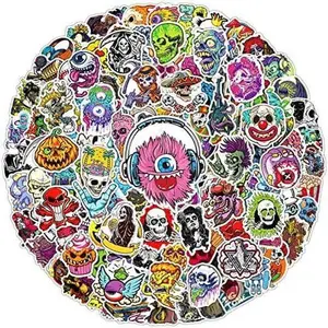 200PCS Horror Stickers Pack Cool Funny Stickers for Adults Teens, Goth Spooky Scary Stickers Gifts for Water Bottles Laptop Skateboard Guitar Bike Helmet Graffiti Punk Vinyl Waterproof Stickers