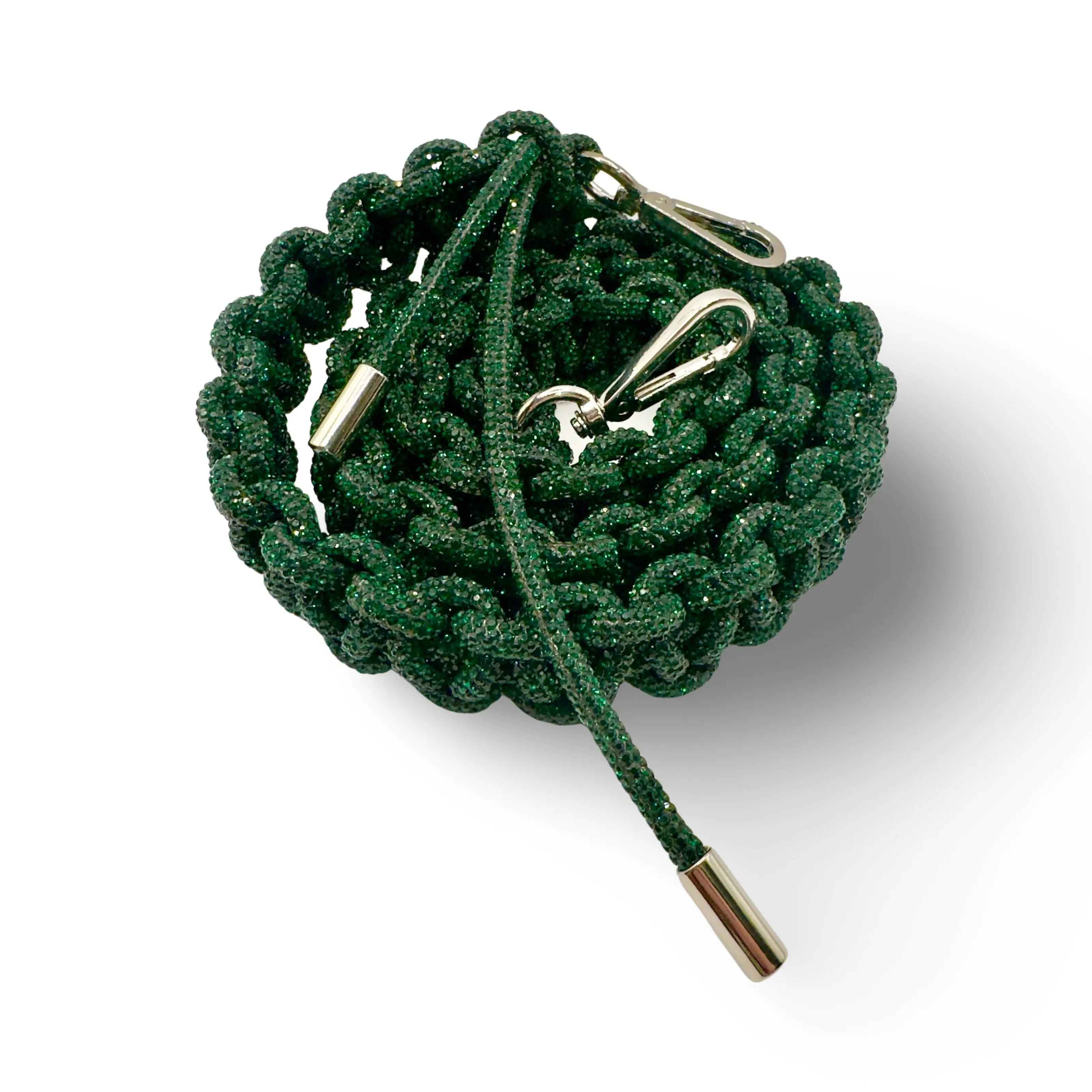 Emerald Rhinestone Bag Strap for Women's Handbag