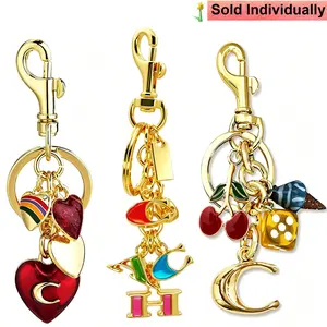 Cute Bag Charms,Handbag Charms for Purses,Sparkling Metal Letter Keychain,Bag Accessories for Women, Bag Decoration, Sparkly Bag Charm