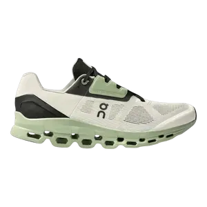 On Cloudstratus Men Running Sneakers White Black Green