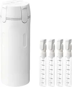 4-in-1 Travel Toiletry Dispenser Set, 4 Pack 30ML Leak-Proof Portable Containers with Stickers for Shampoo, Lotion, Conditioner, Cream, Organiser Tin
