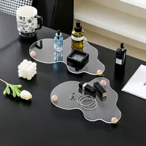 Creative Cloud Acrylic Decorative Tray, Simple Style Irregular Candle Aroma Jewelry Dish, Home Decoration Storage Plate