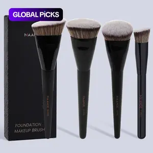 MAANGE Professional Makeup Brush Set, 4 Pcs/Set Versatile Soft Makeup Brushes for Foundation, Eye Shadows & Highlighter, Brushes with Comfortable Grip