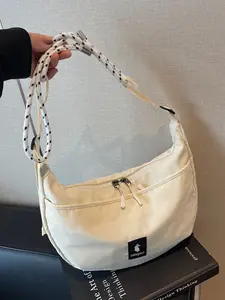 Lightweight Crossbody Bag, Durable Nylon Material, Zipper Pocket, Ideal for Campus Office Commuting Outdoor Activities