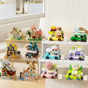 Cute Mini Building Blocks (Windmill House/Food Truck) | DIY Micro Bricks Toy Gift
