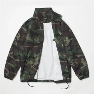 Kyn Apparel  hip hop streetwear plain black  jacket vintage waterproof camouflage camo lightweight oversized windbreaker