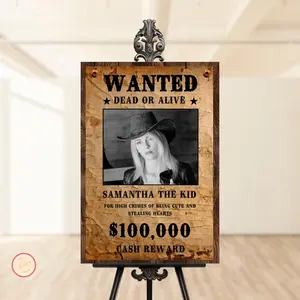 Wanted Poster Template, Custom Editable Wanted Poster Welcome Party Sign, Wild West Party, Cowgirl Party, Outlaw Wanted Sign, Western Party