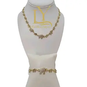 LaYaiBoutique #2145 Elephant Set 14k Gold Plated High Quality.