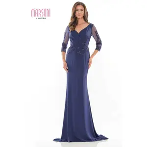 Marsoni by Colors -MV1145 Sheath Dress With V Neck