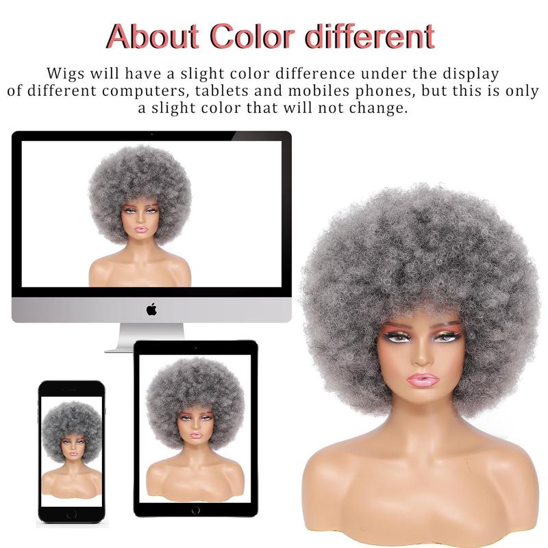 Blonde Afro Curly Wig for Black Women Short Kinky Curly Synthetic Wig Bob Fluffy Natural Looking Fake Hair for Cosplay Party Use Stylish Afro Design Natural Realistic Varieties Colors