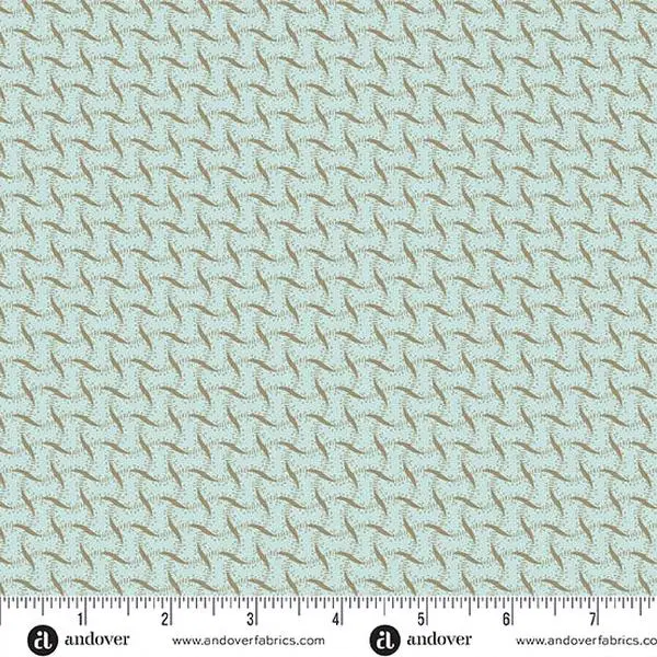 Fabric Andover Laundry Basket Quilts Adriatic Ribbon Weave Sewing Bird by the Quarter Yard A-1611-LB